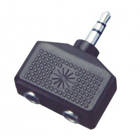 Adaptor jack stereo 3,5 mm tată – 2 x jack stereo 3,5 mm mamă - AC 16